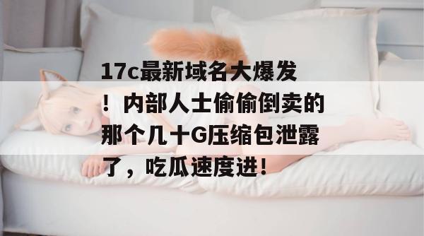 17c最新域名大爆发!内部人士偷偷倒卖的那个几十G压缩包泄露了,吃瓜速度进!